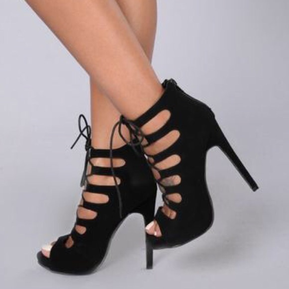 Fashion nova lace up heels